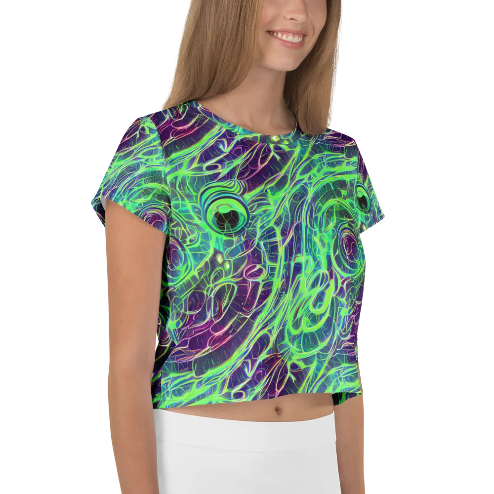 Synthwave Canopy on Crop Tee — Right