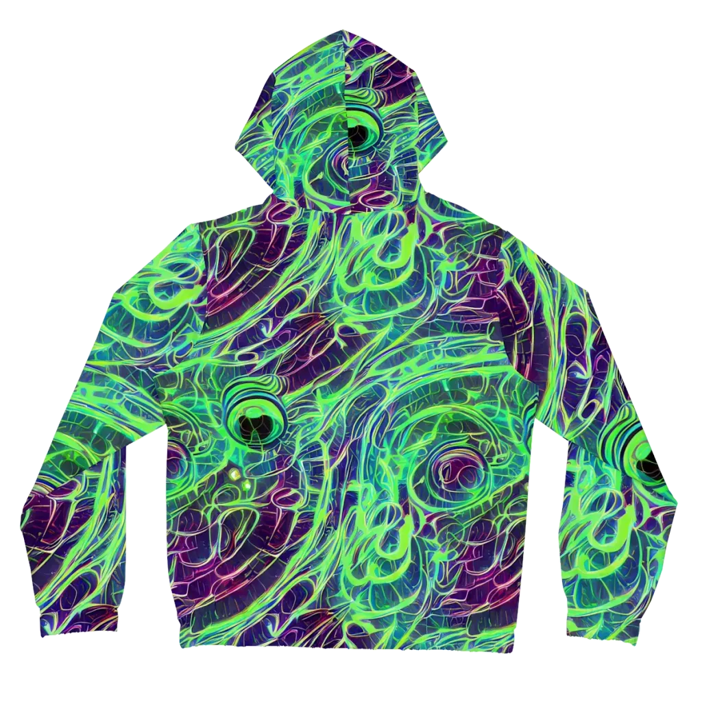 Synthwave Canopy on Women's Full-Zip Hoodie — Back