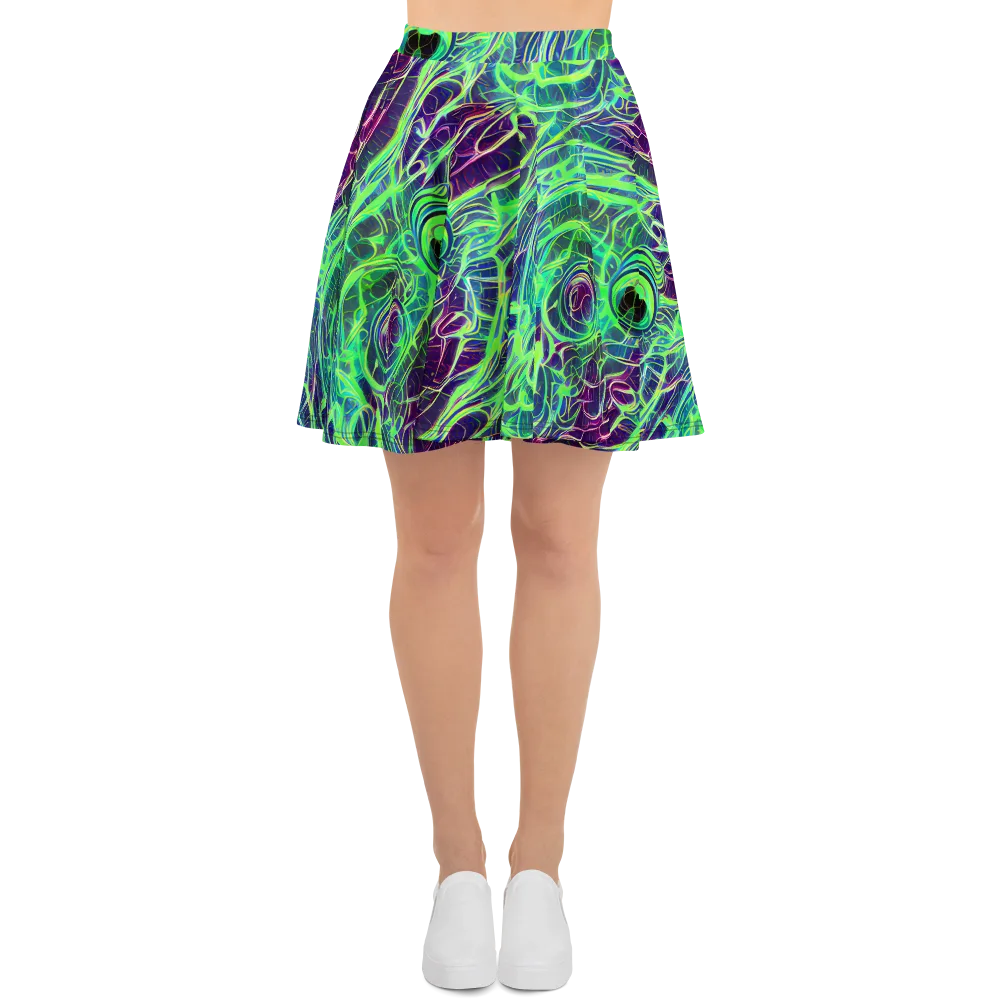 Synthwave Canopy on Skater Skirt — Front