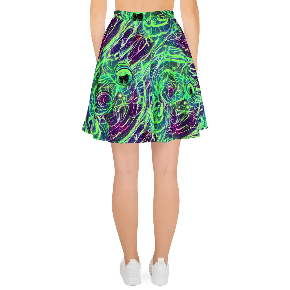 Synthwave Canopy on Skater Skirt — Back