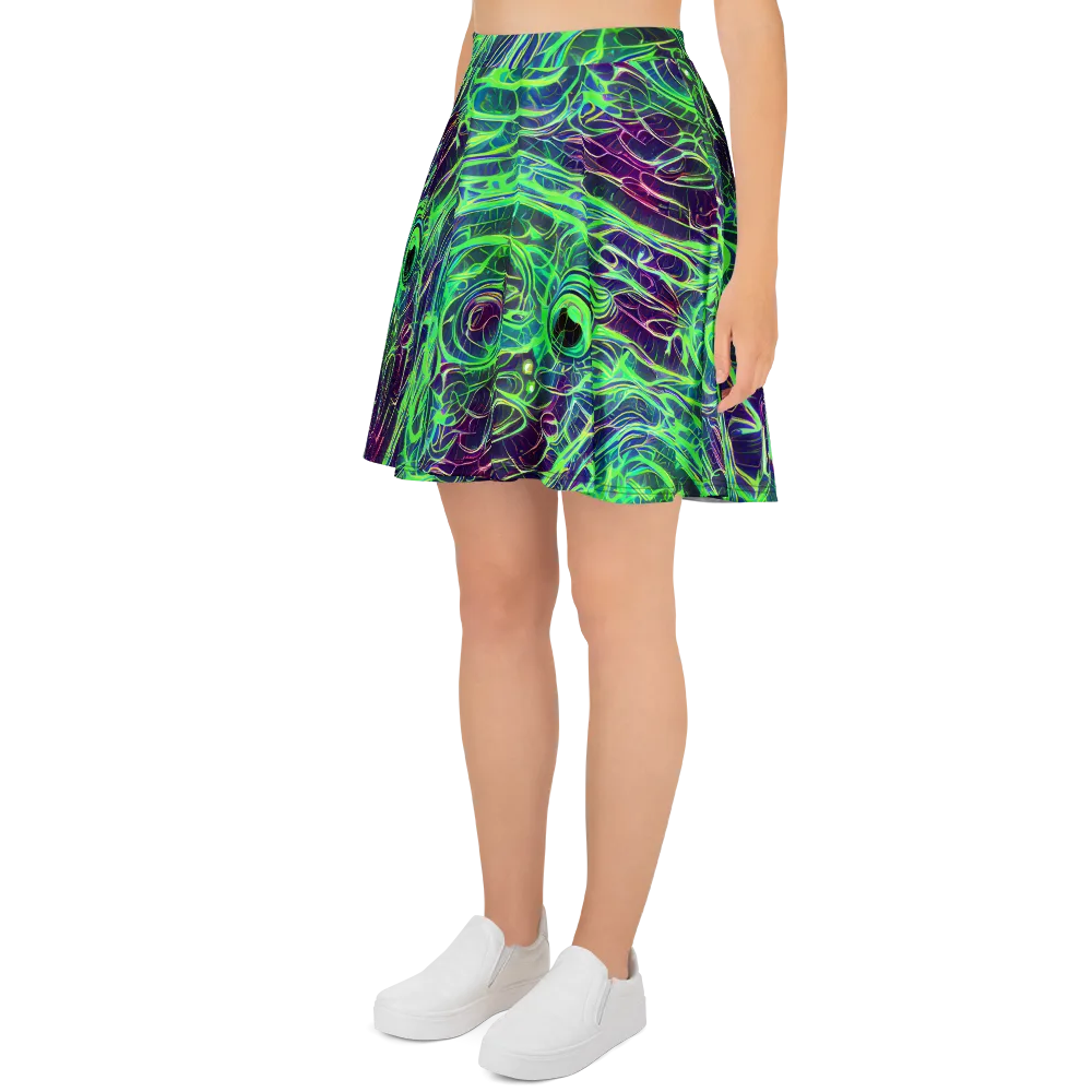 Synthwave Canopy on Skater Skirt — Left
