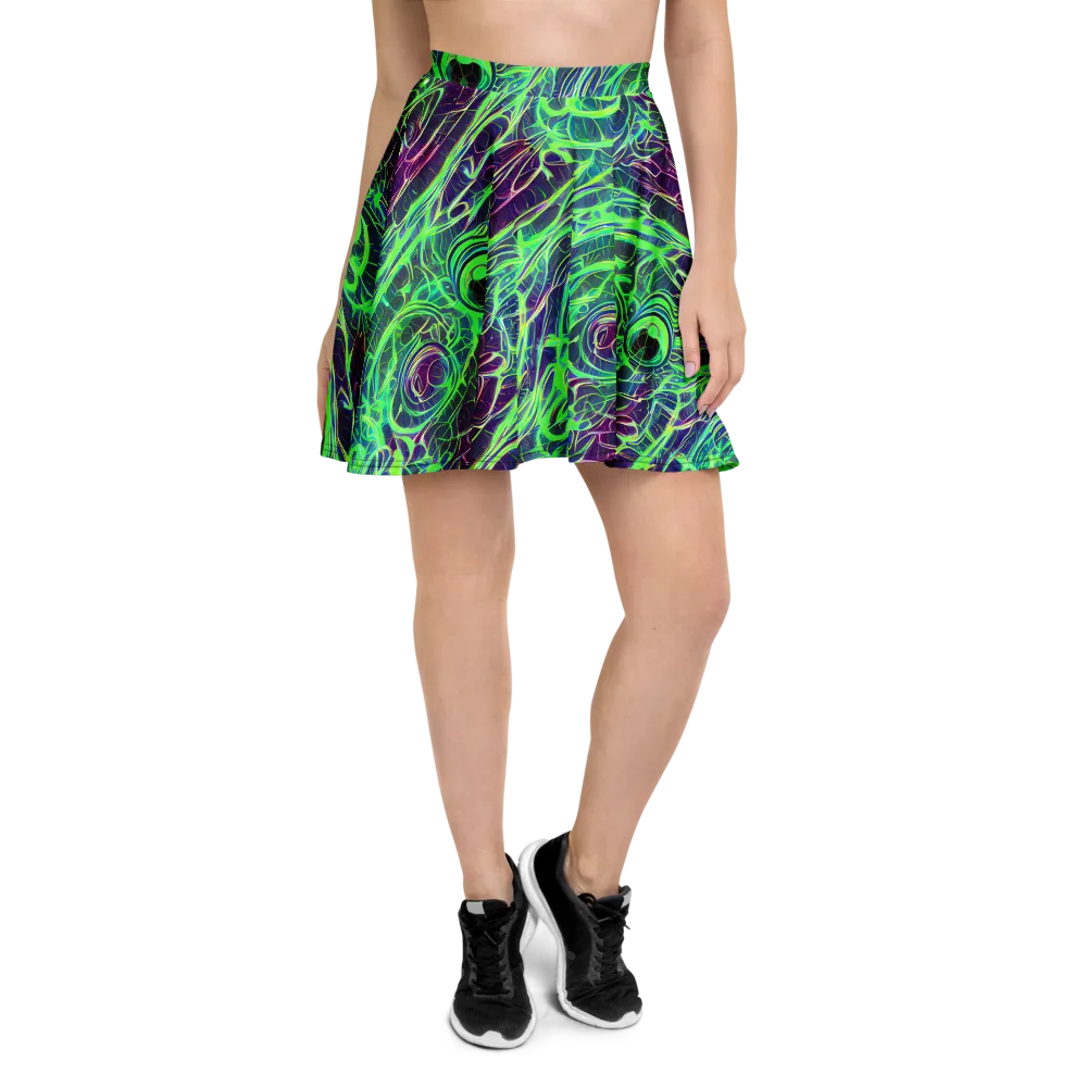 Synthwave Canopy on Skater Skirt — Front