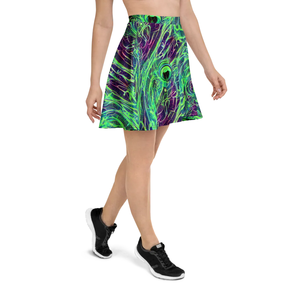 Synthwave Canopy on Skater Skirt — Right