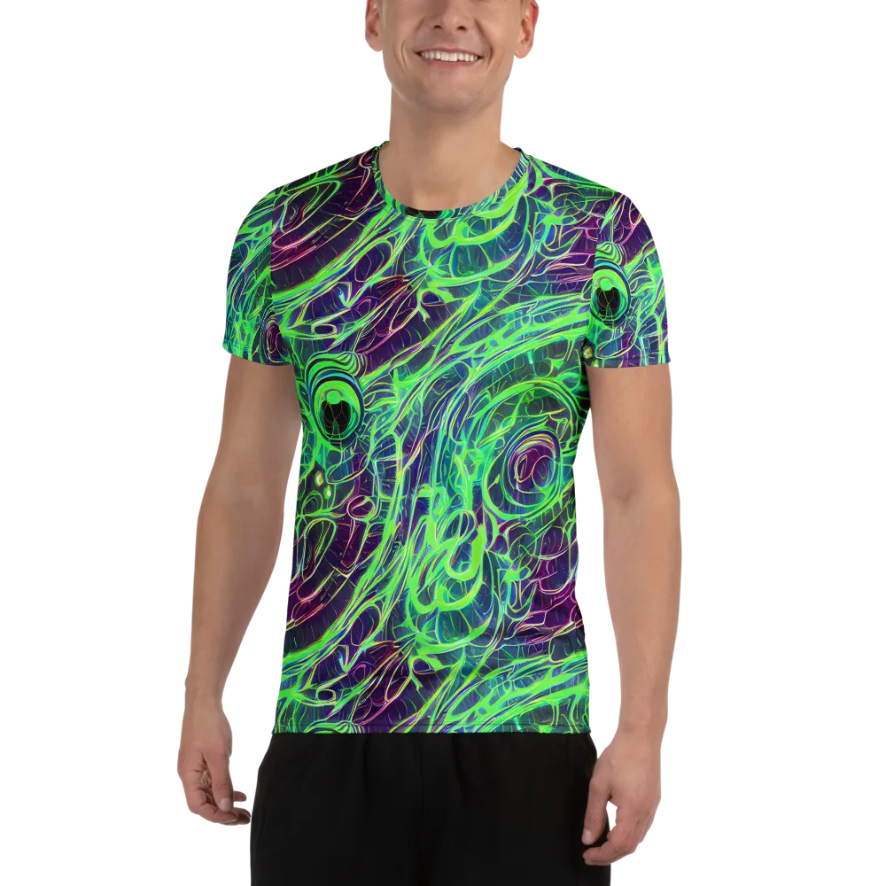 Synthwave Canopy on Men's Athletic T-Shirt — Front