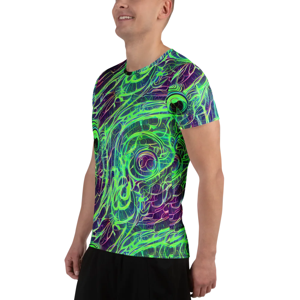 Synthwave Canopy on Men's Athletic T-Shirt — Left