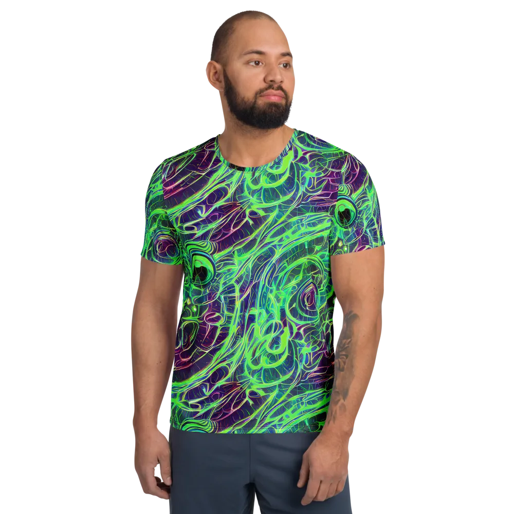 Synthwave Canopy on Men's Athletic T-Shirt — Front