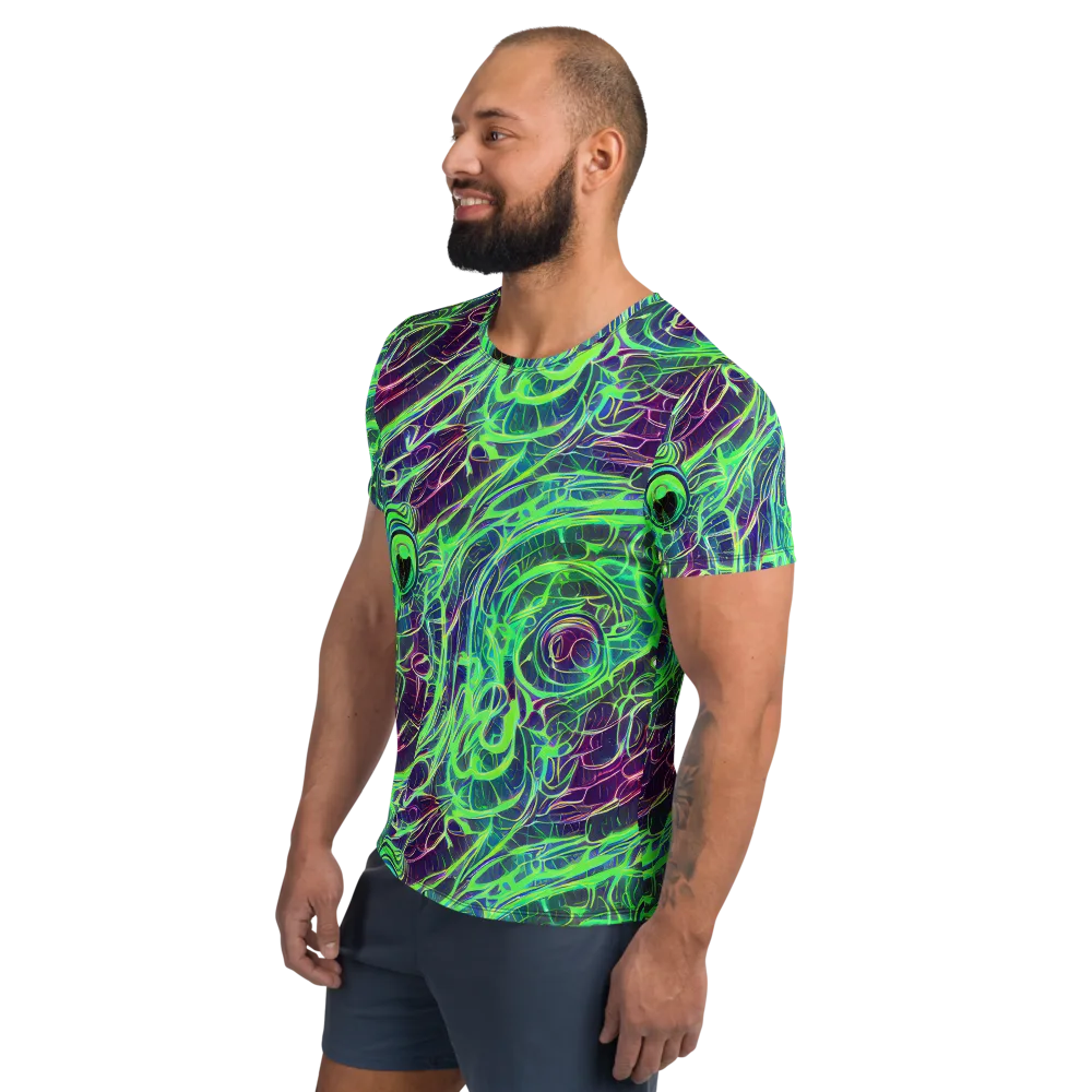 Synthwave Canopy on Men's Athletic T-Shirt — Left