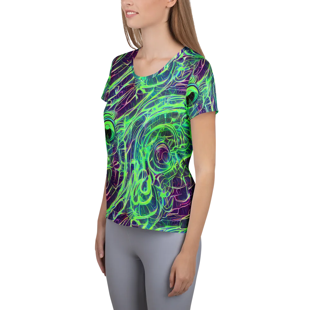 Synthwave Canopy on Women's Athletic T-Shirt — Left