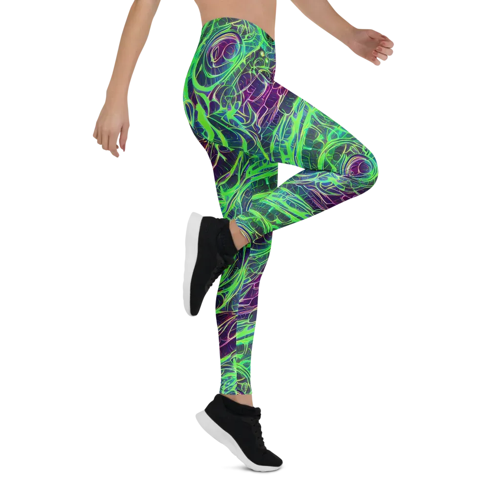Synthwave Canopy on Leggings — Right