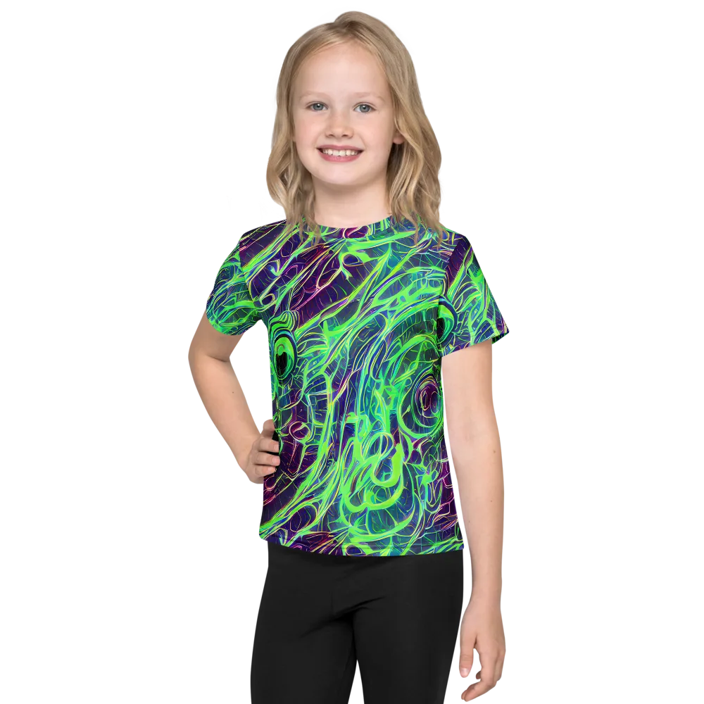 Synthwave Canopy on Kids Crew Neck T-Shirt — Front