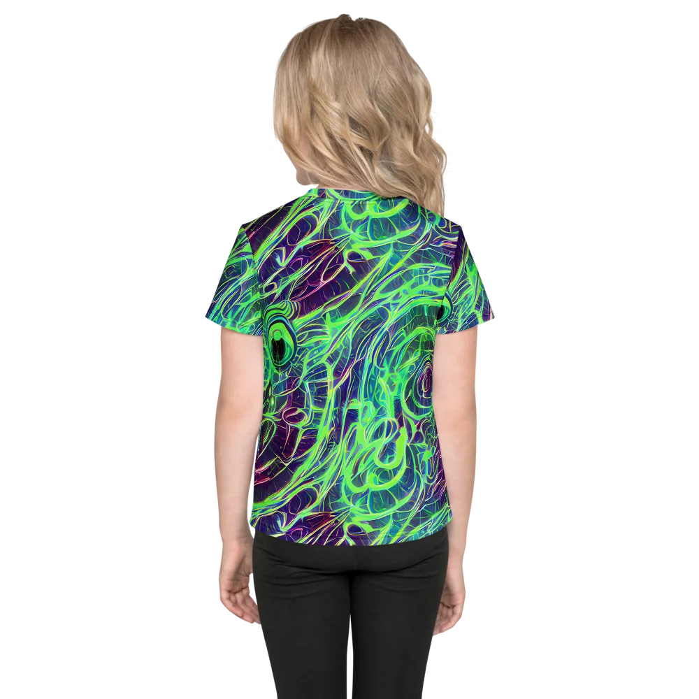 Synthwave Canopy on Kids Crew Neck T-Shirt — Back