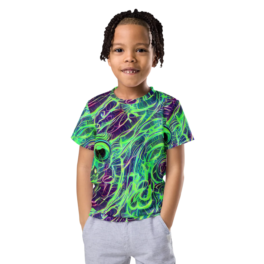 Synthwave Canopy on Kids Crew Neck T-Shirt — Front