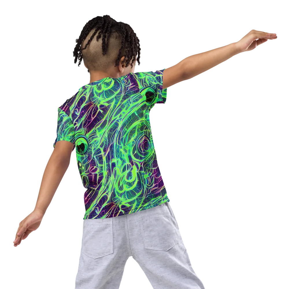 Synthwave Canopy on Kids Crew Neck T-Shirt — Back