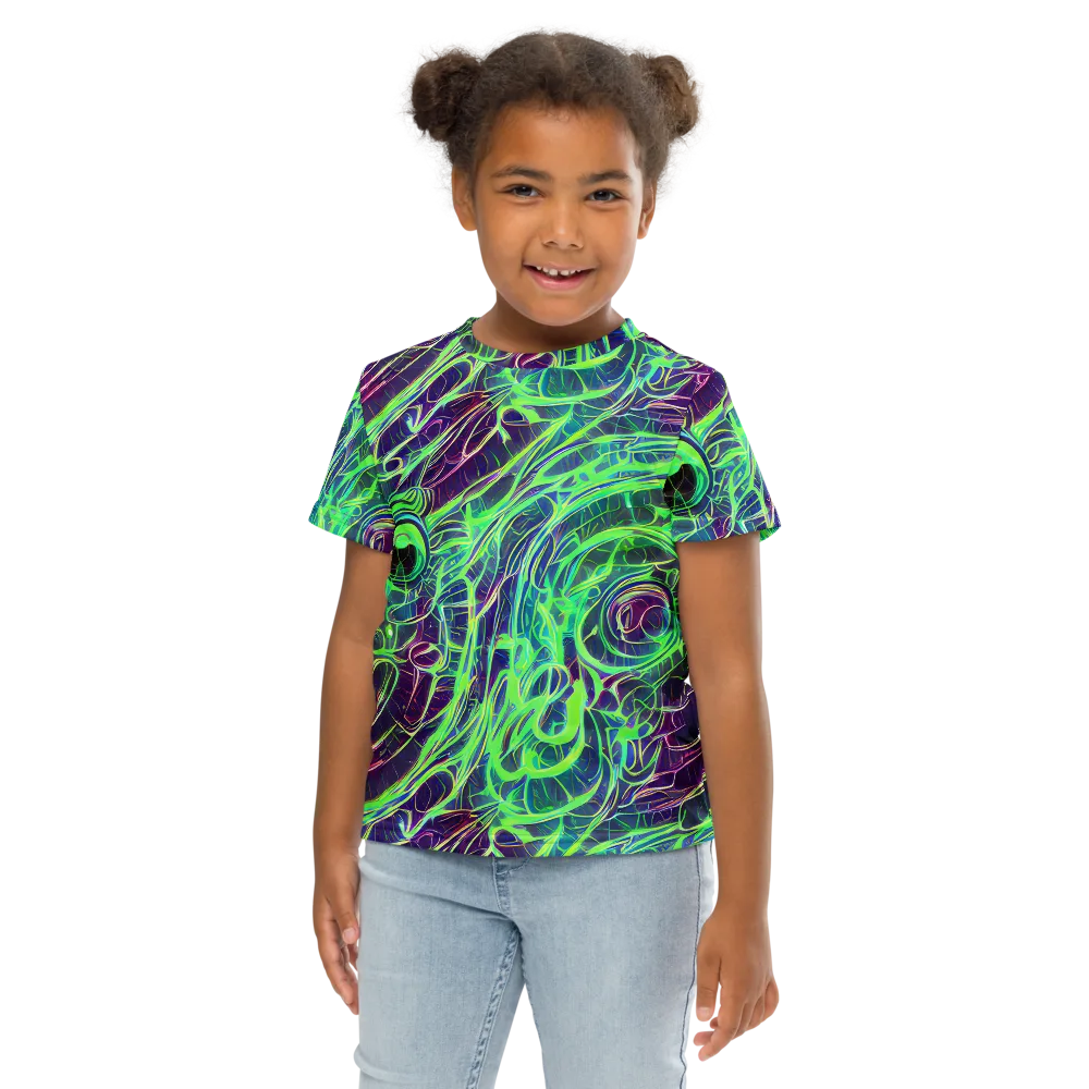 Synthwave Canopy on Kids Crew Neck T-Shirt — Front
