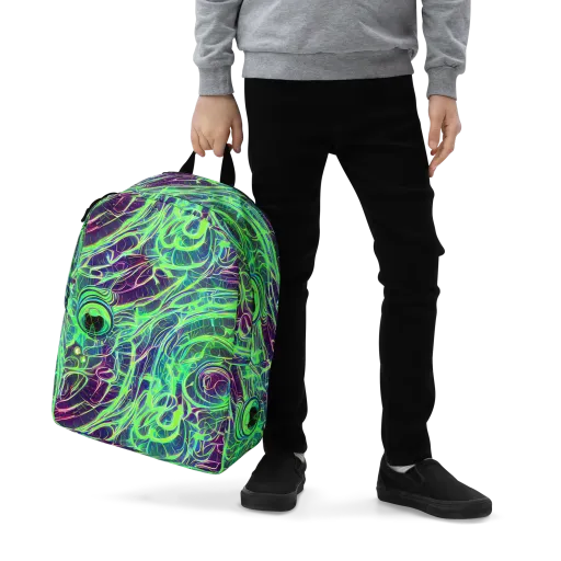 Synthwave Canopy on a Minimalist Backpack