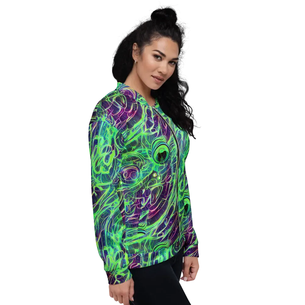 Synthwave Canopy on Bomber Jacket — Right