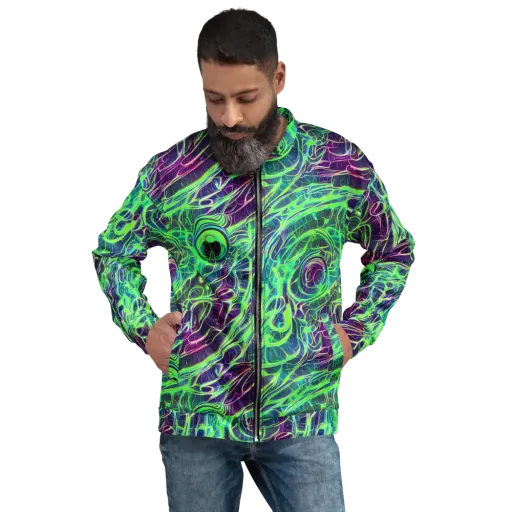 Synthwave Canopy on a Bomber Jacket