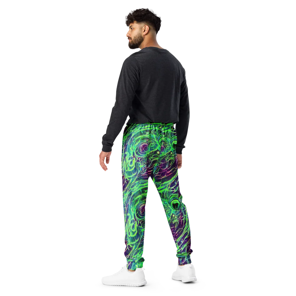 Synthwave Canopy on Men's Joggers — Back