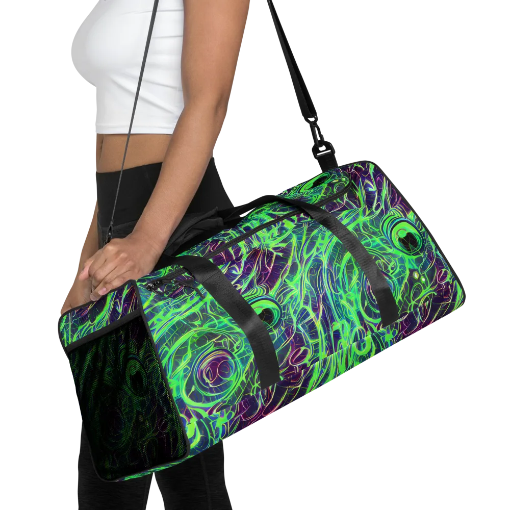 Synthwave Canopy on Duffle Bag — Front