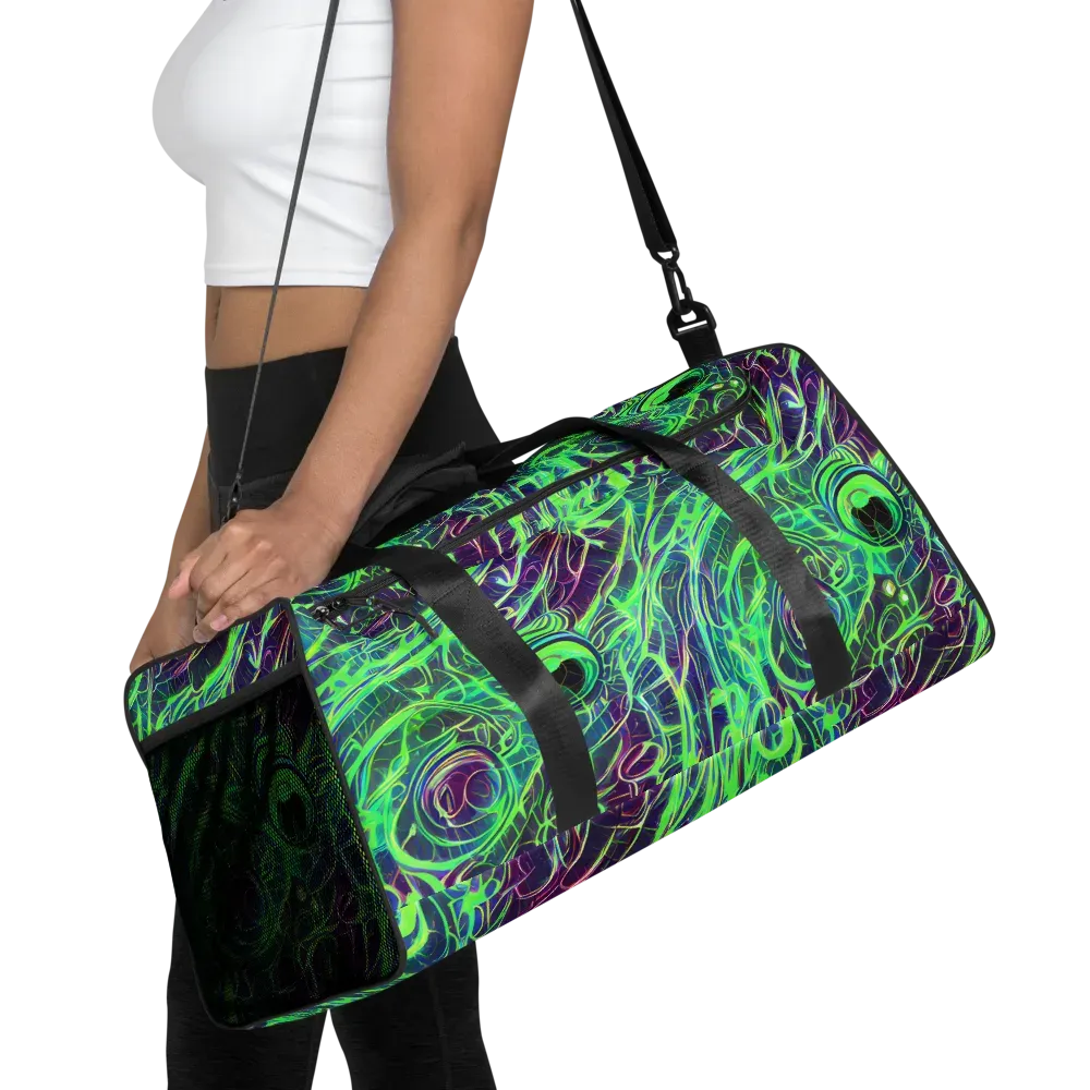 Synthwave Canopy on Duffle Bag — Front