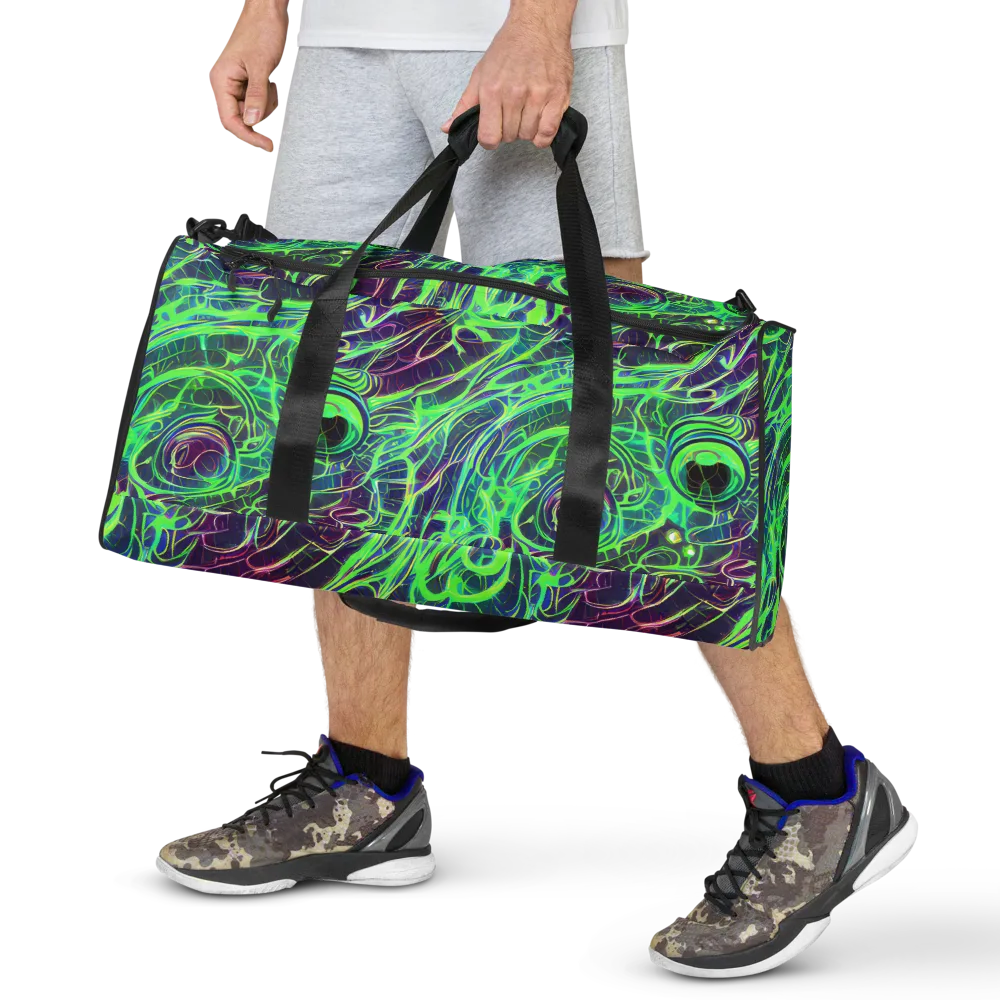 Synthwave Canopy on Duffle Bag — Front
