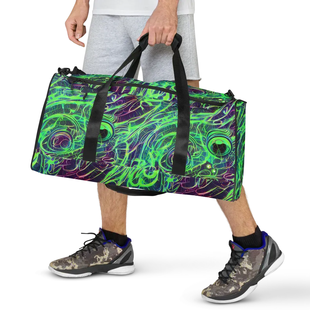 Synthwave Canopy on Duffle Bag — Front