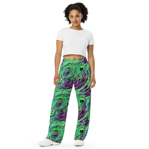 Synthwave Canopy on a Wide-Leg Pants