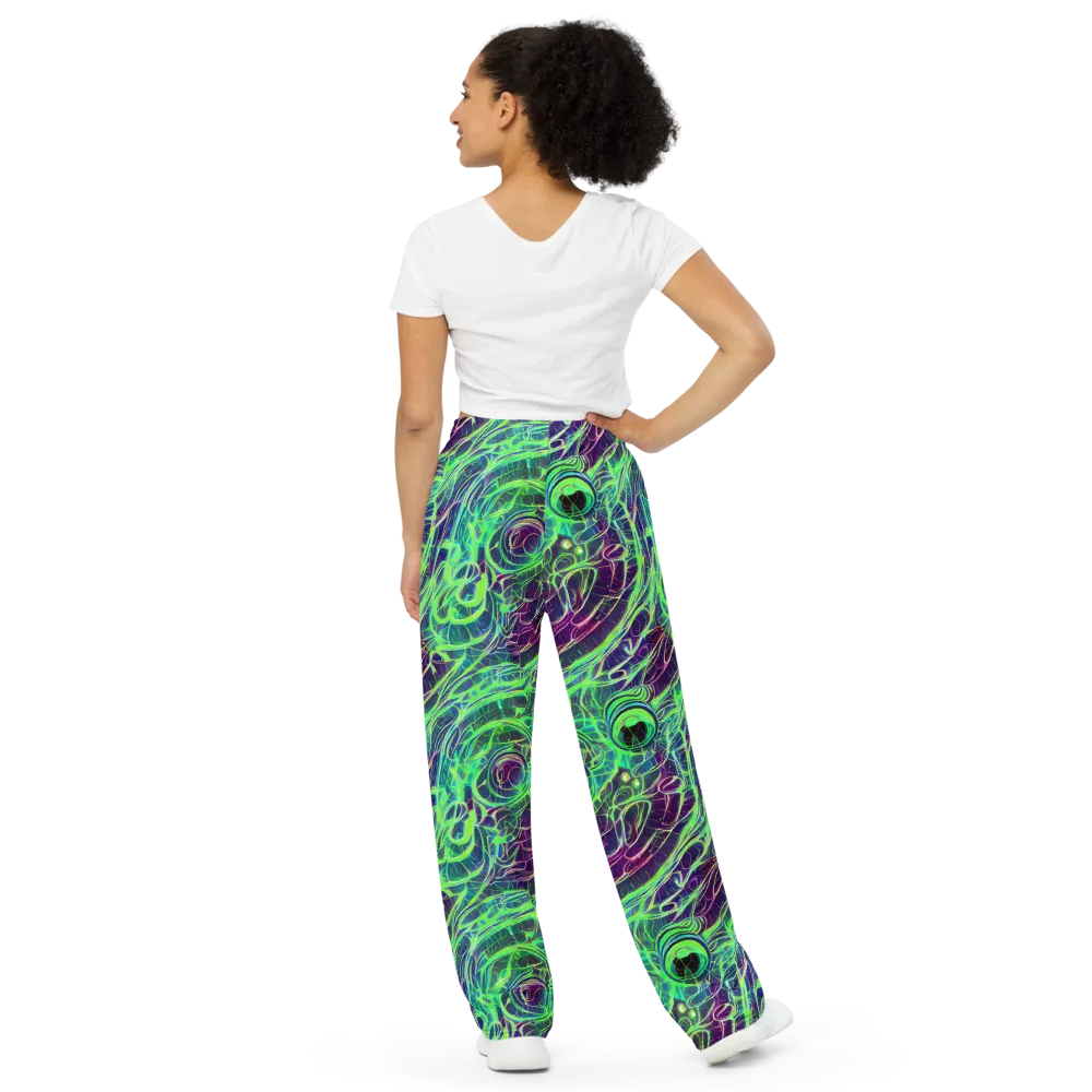 Synthwave Canopy on Wide-Leg Pants — Back