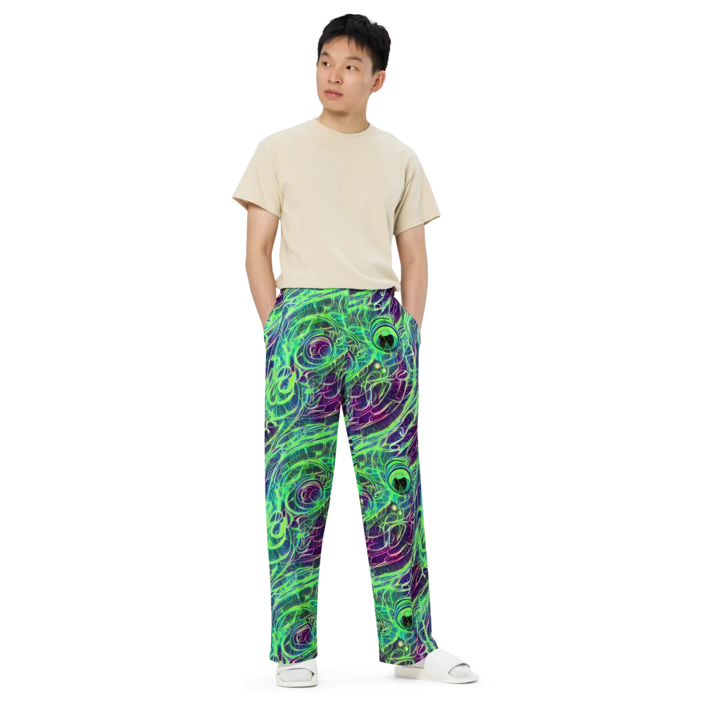 Synthwave Canopy on Wide-Leg Pants — Front