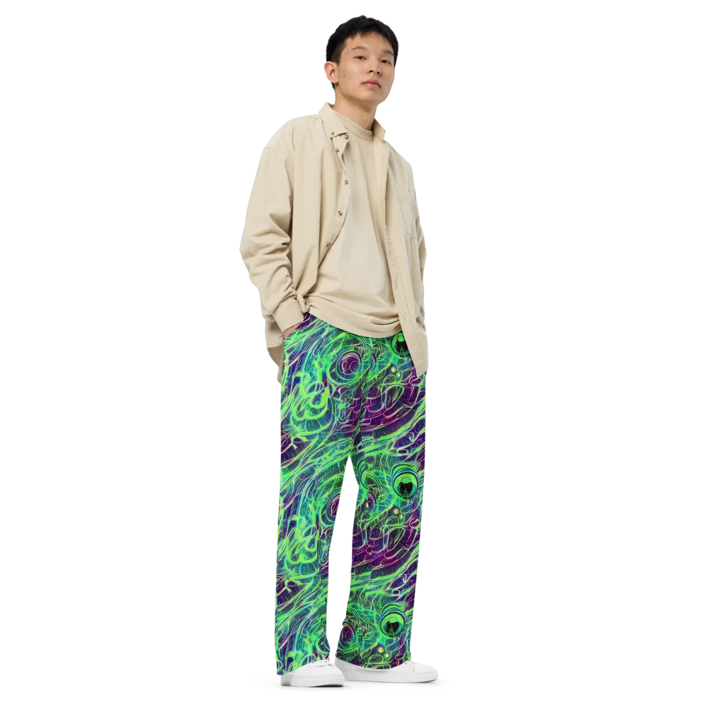 Synthwave Canopy on Wide-Leg Pants — Right Front