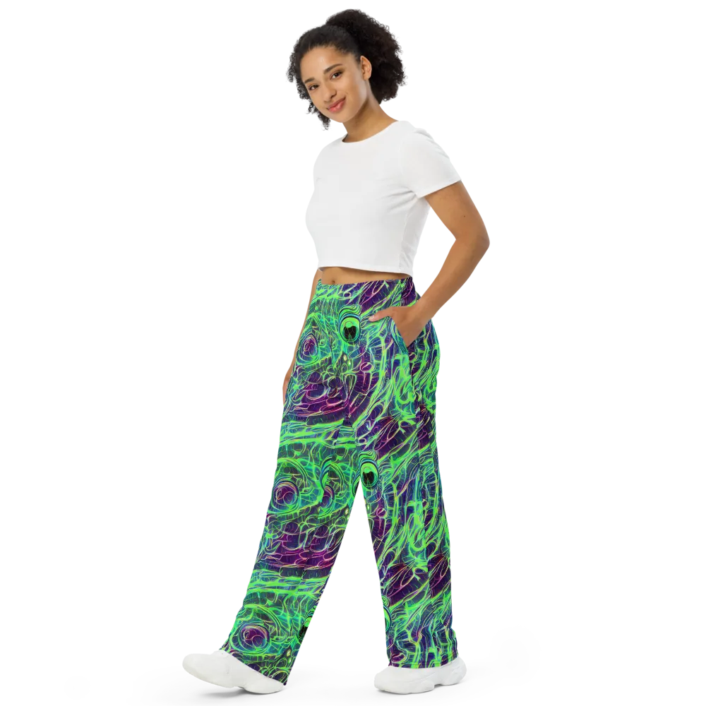 Synthwave Canopy on Wide-Leg Pants — Left Front