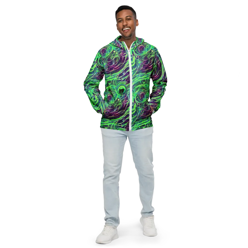 Synthwave Canopy on Men's Windbreaker — Front