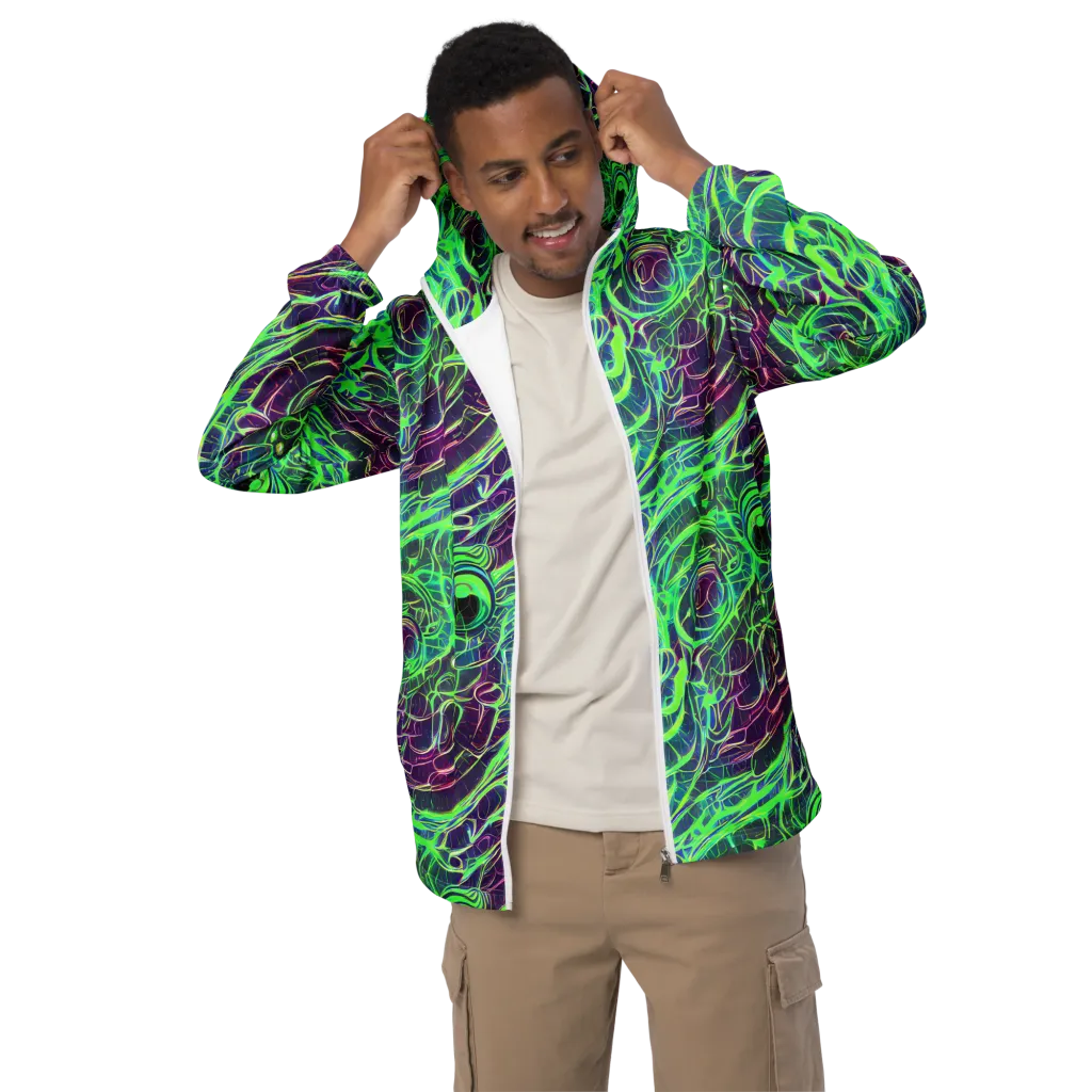 Synthwave Canopy on Men's Windbreaker — Front