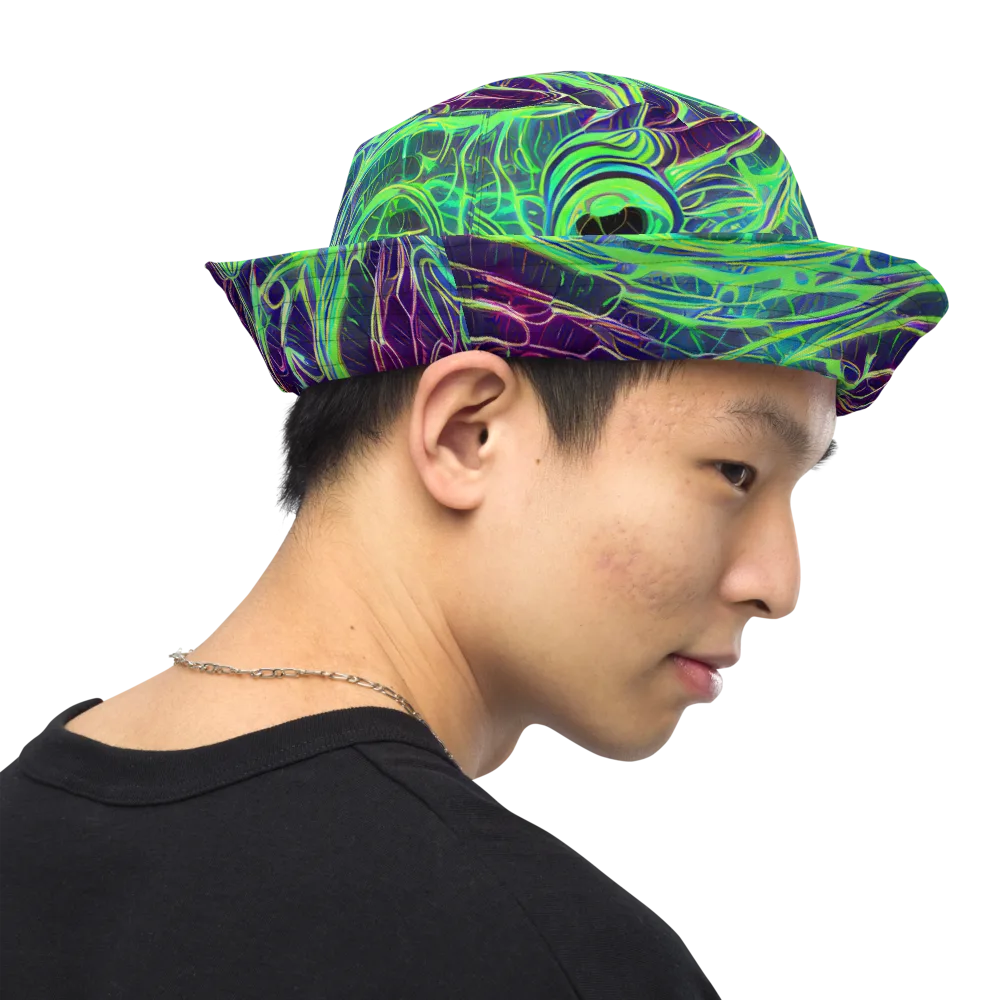 Synthwave Canopy on Reversible Bucket Hat — Right Outside