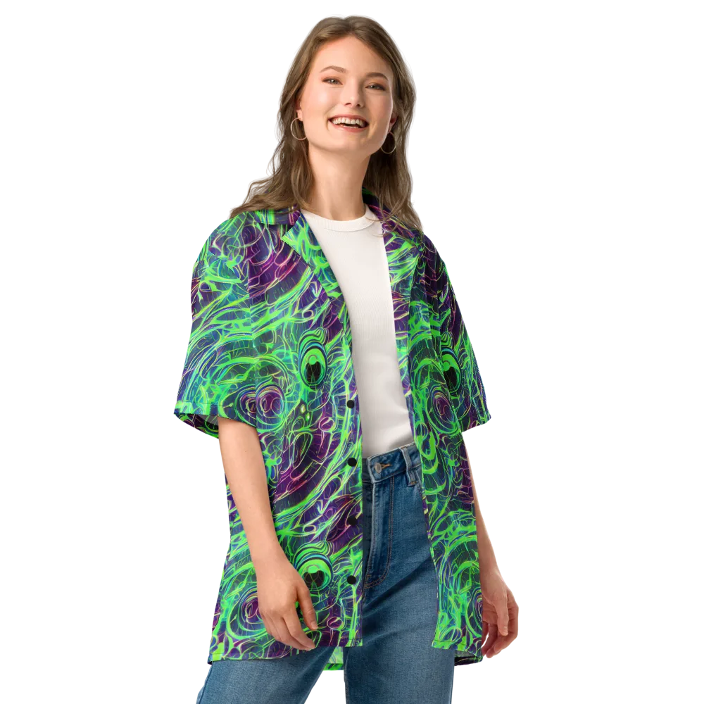 Synthwave Canopy on Button Shirt — Front