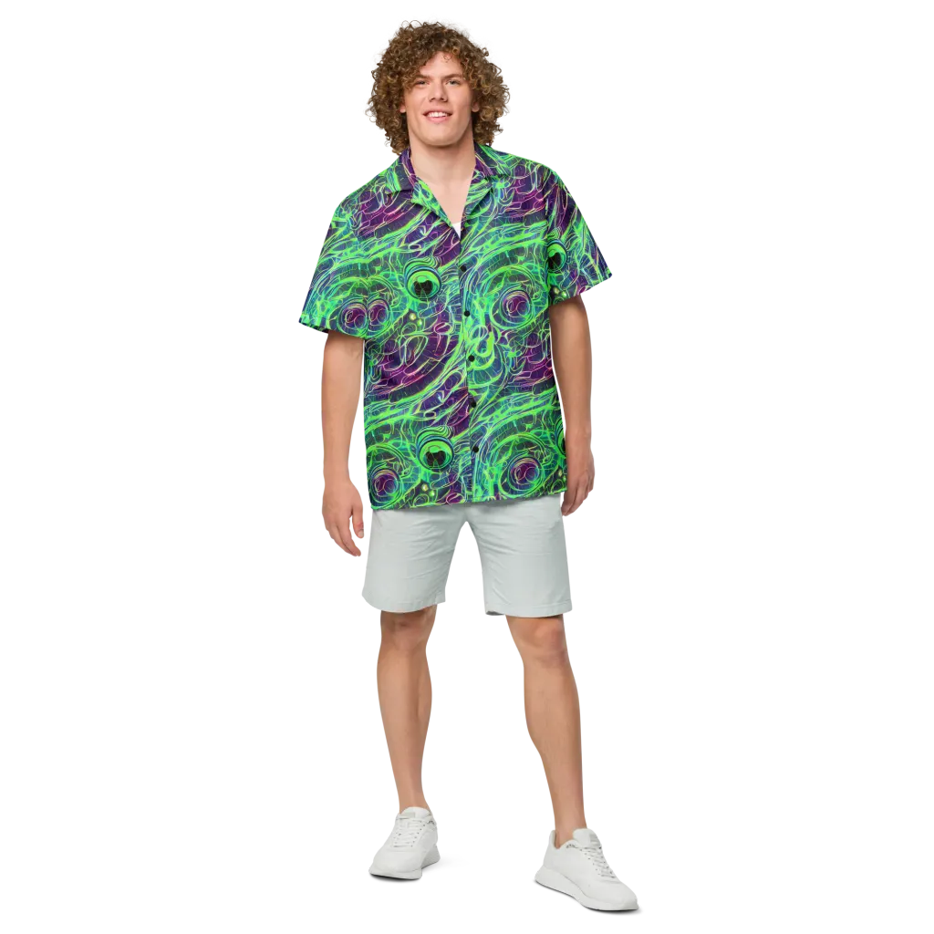 Synthwave Canopy on Button Shirt — Front