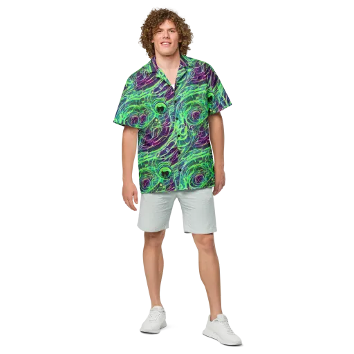Synthwave Canopy on a Button Shirt
