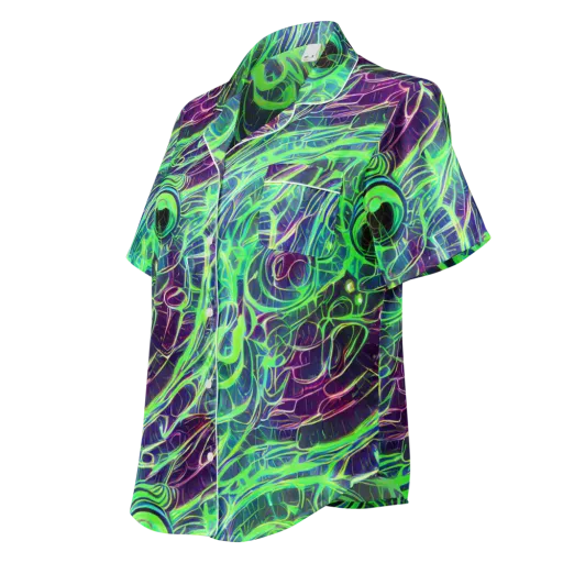 Synthwave Canopy on a Women's Short Sleeve Pajama Top