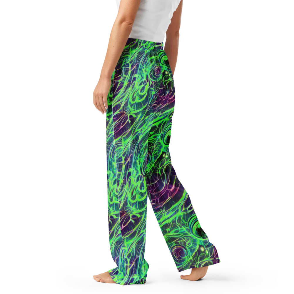 Synthwave Canopy on Women's Pajama Pants — Left