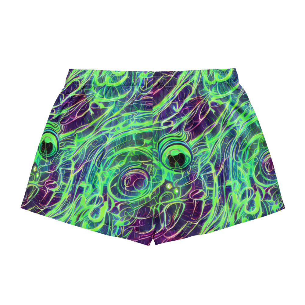 Synthwave Canopy on Women's Pajama Shorts — Back