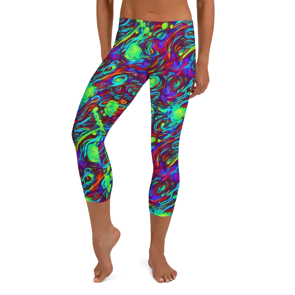 Limewave on Capri Leggings — Front