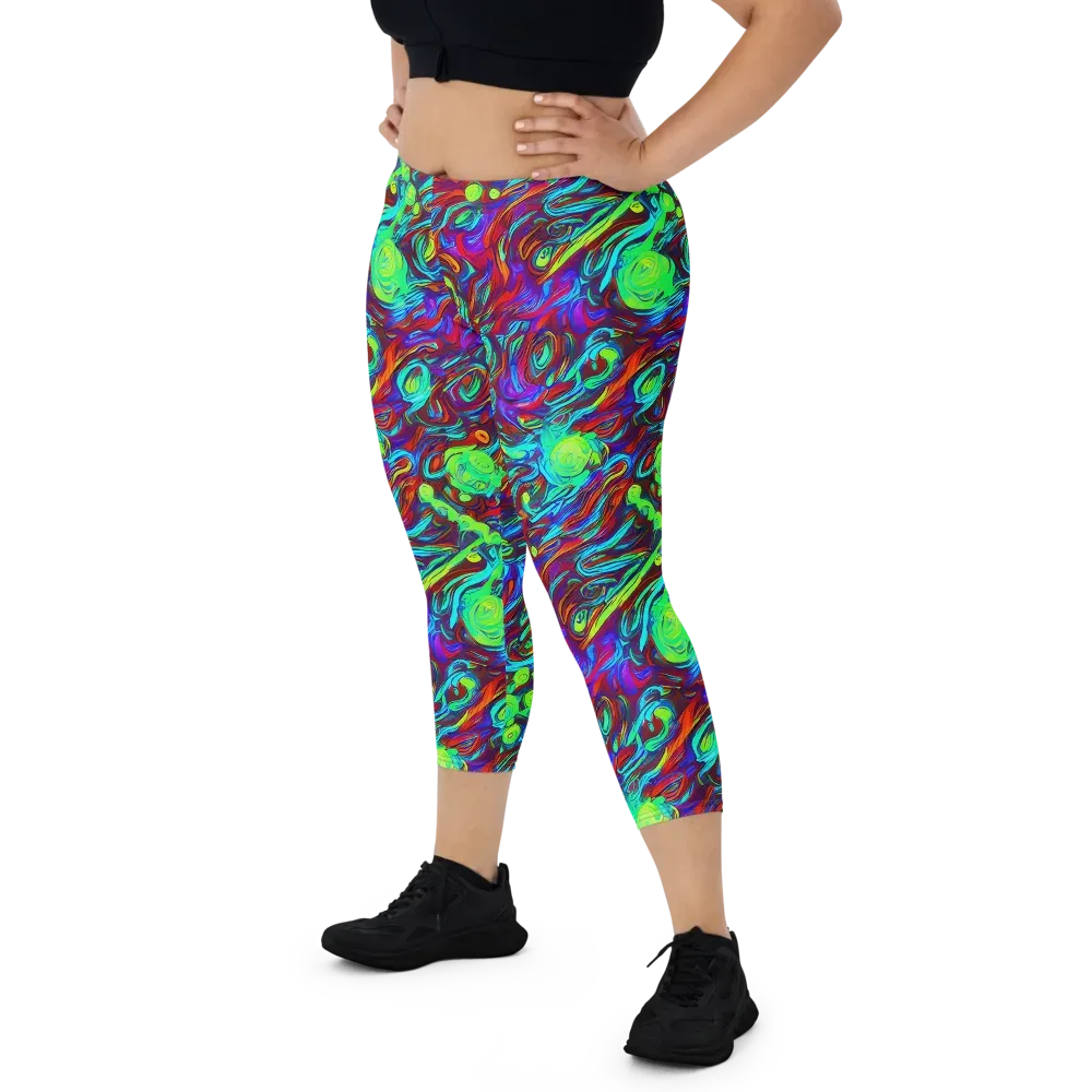 Limewave on Capri Leggings — Front