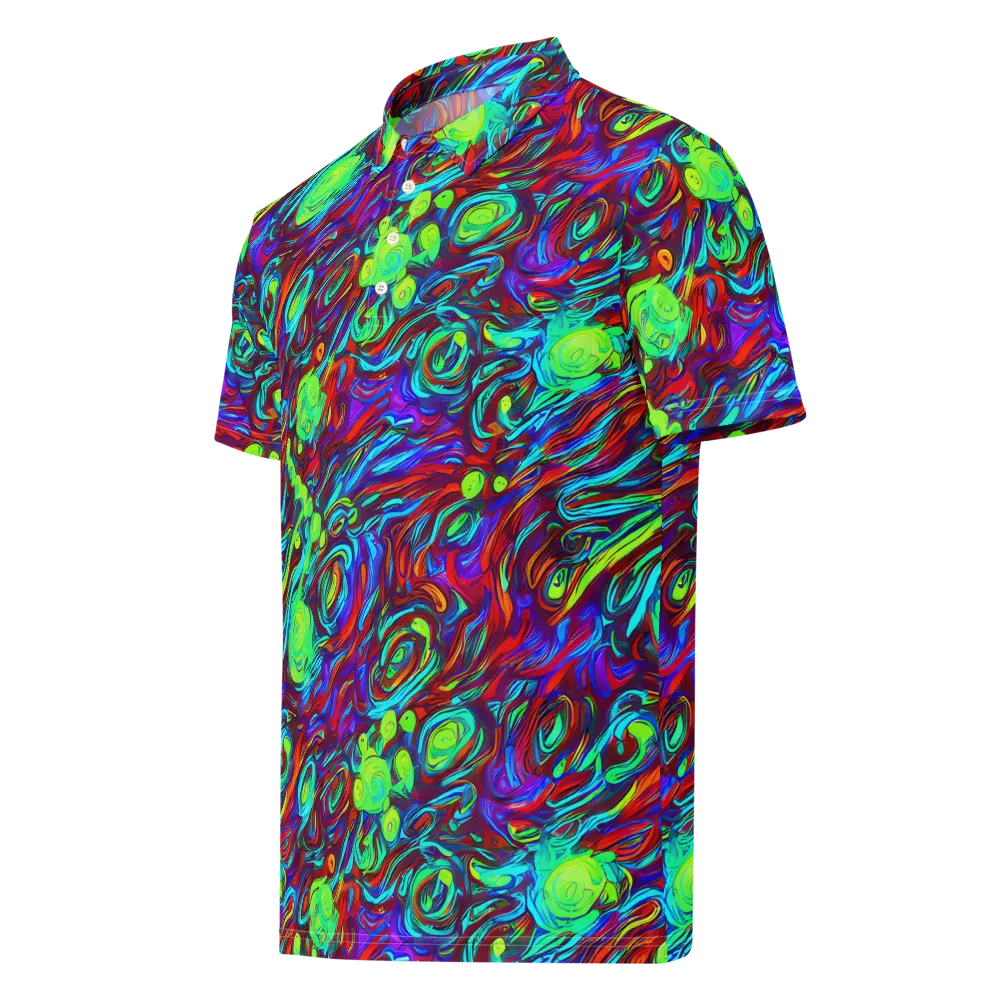 Limewave on Men's Slim Fit Polo Shirt — Left Front