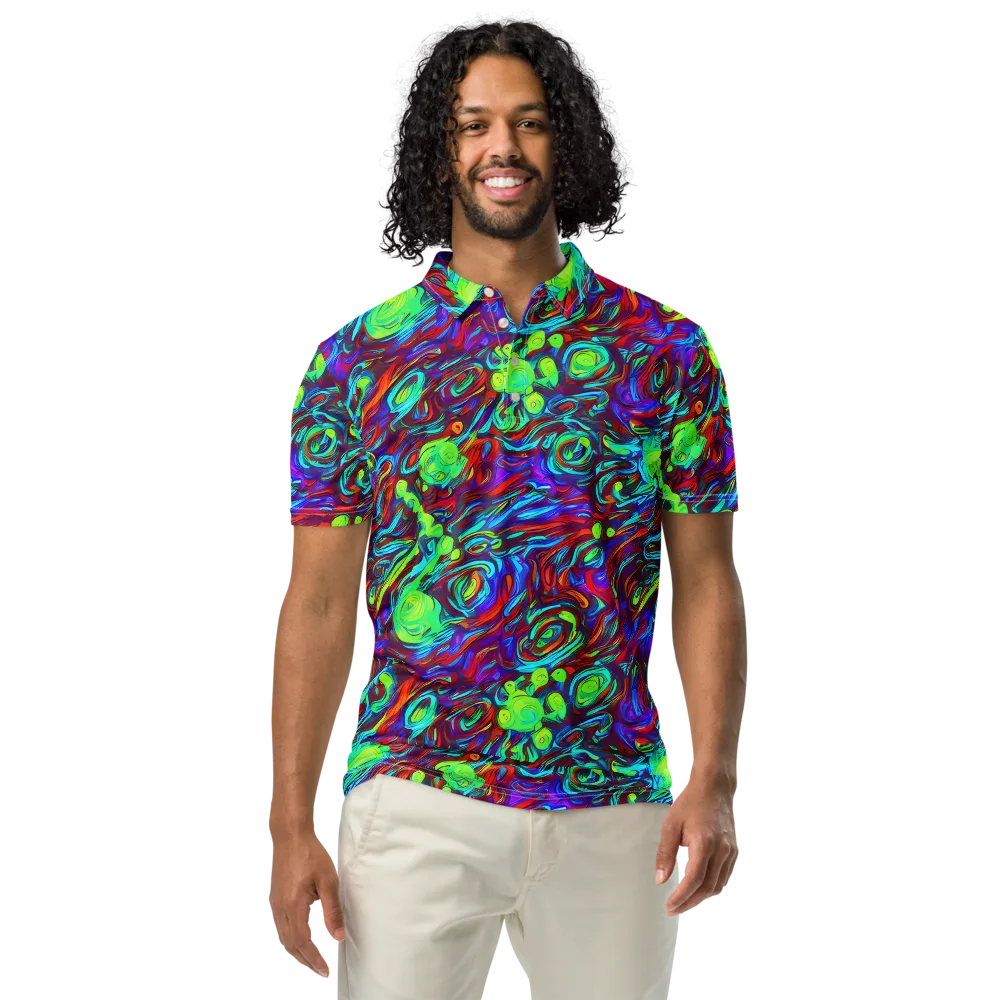 Limewave on Men's Slim Fit Polo Shirt — Front