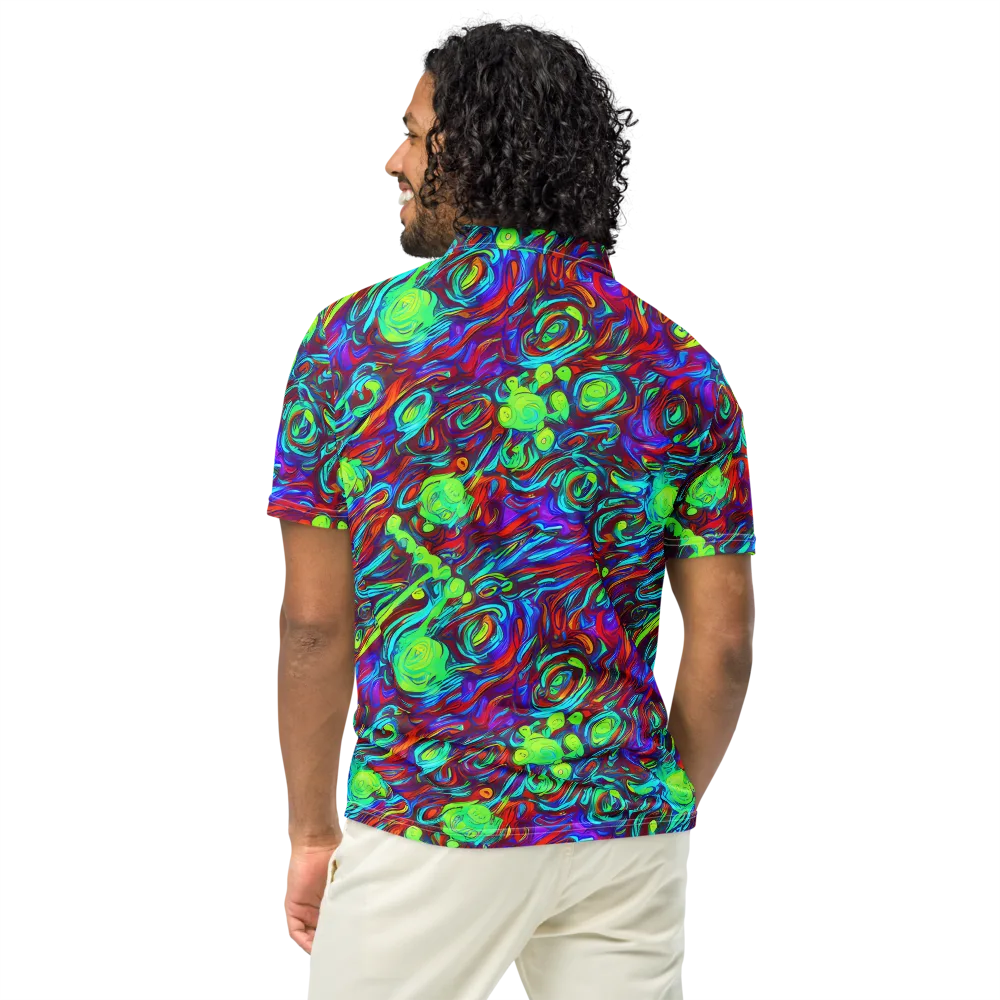 Limewave on Men's Slim Fit Polo Shirt — Back
