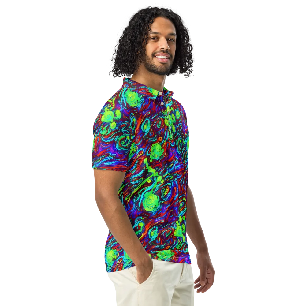 Limewave on Men's Slim Fit Polo Shirt — Right Front