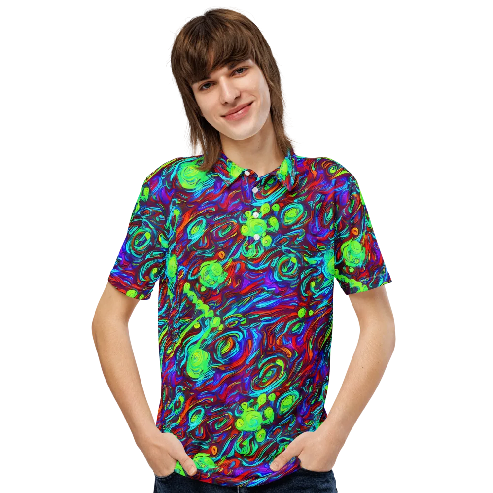 Limewave on Men's Slim Fit Polo Shirt — Front
