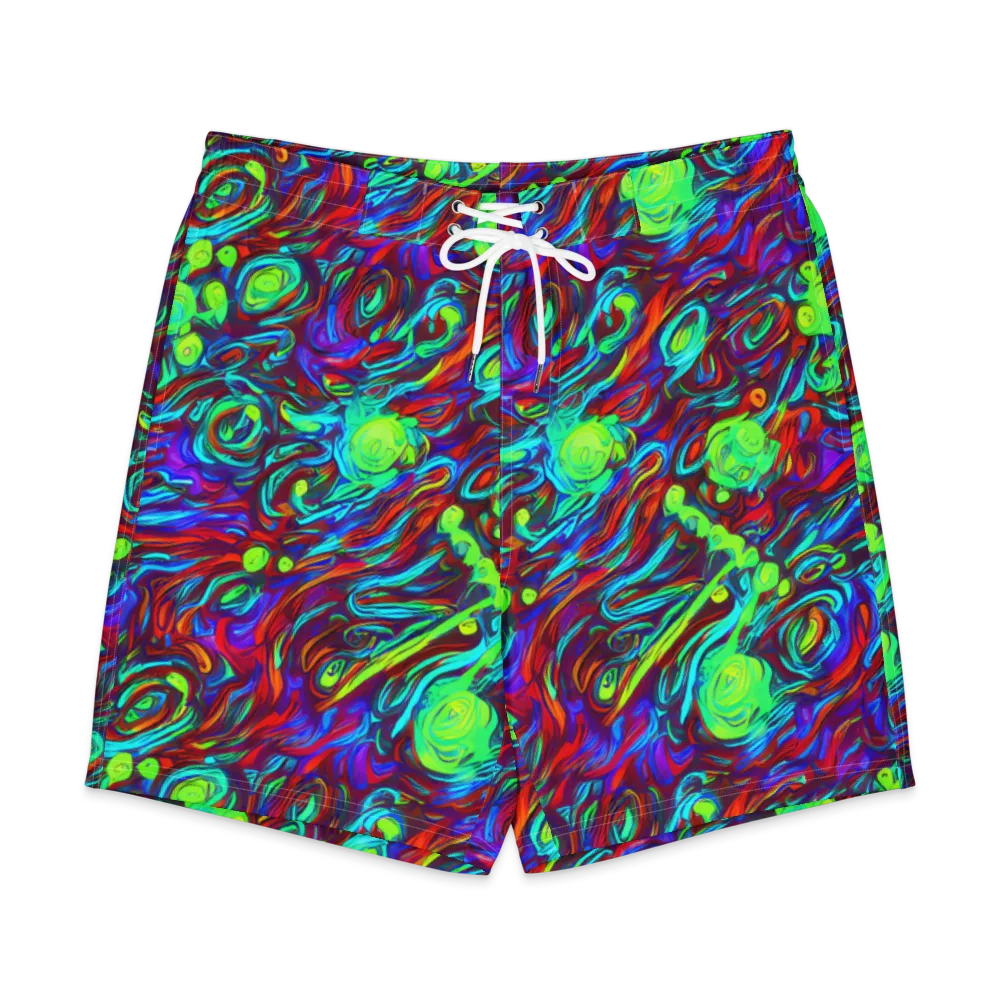 Limewave on Men's Board Shorts — Front