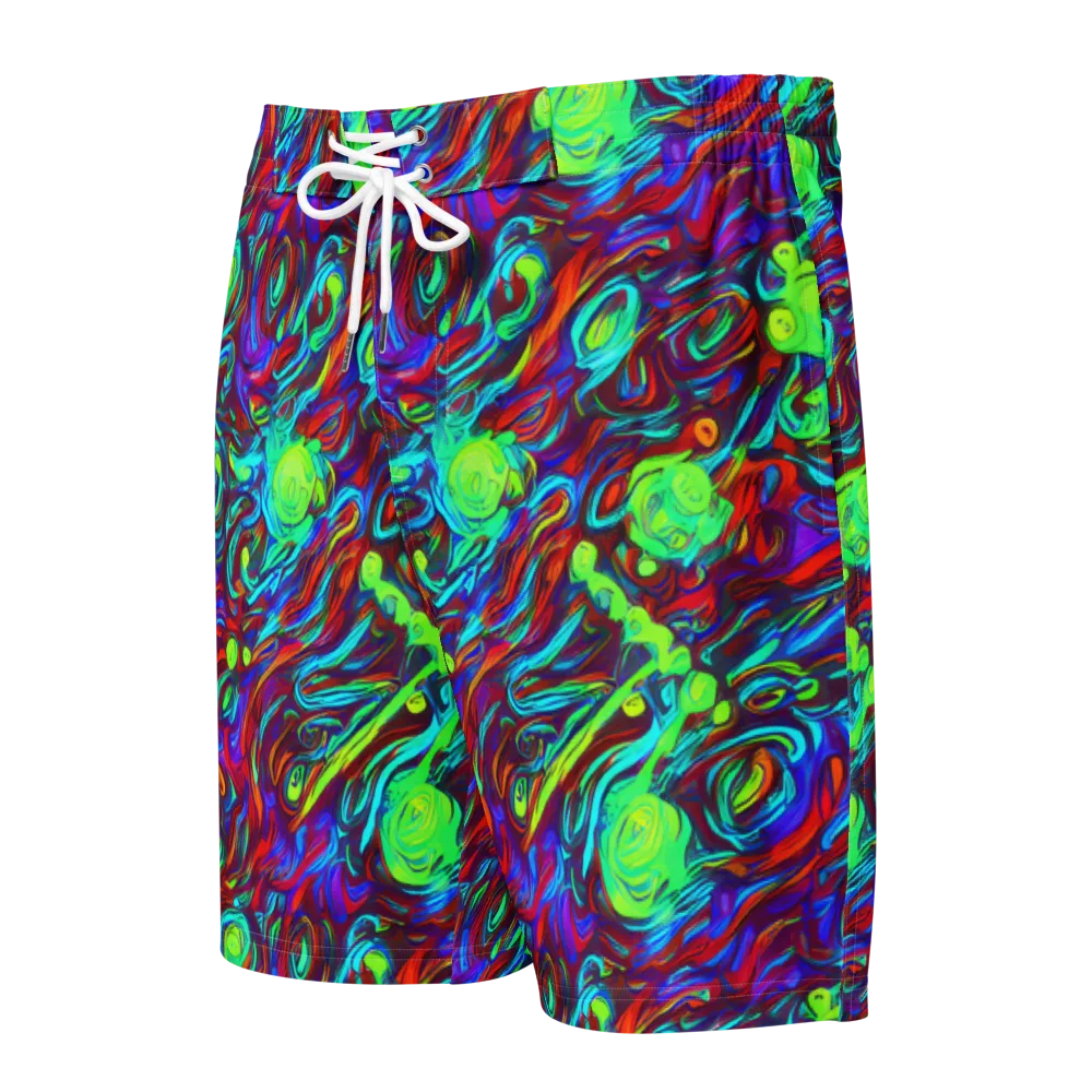 Limewave on Men's Board Shorts — Front
