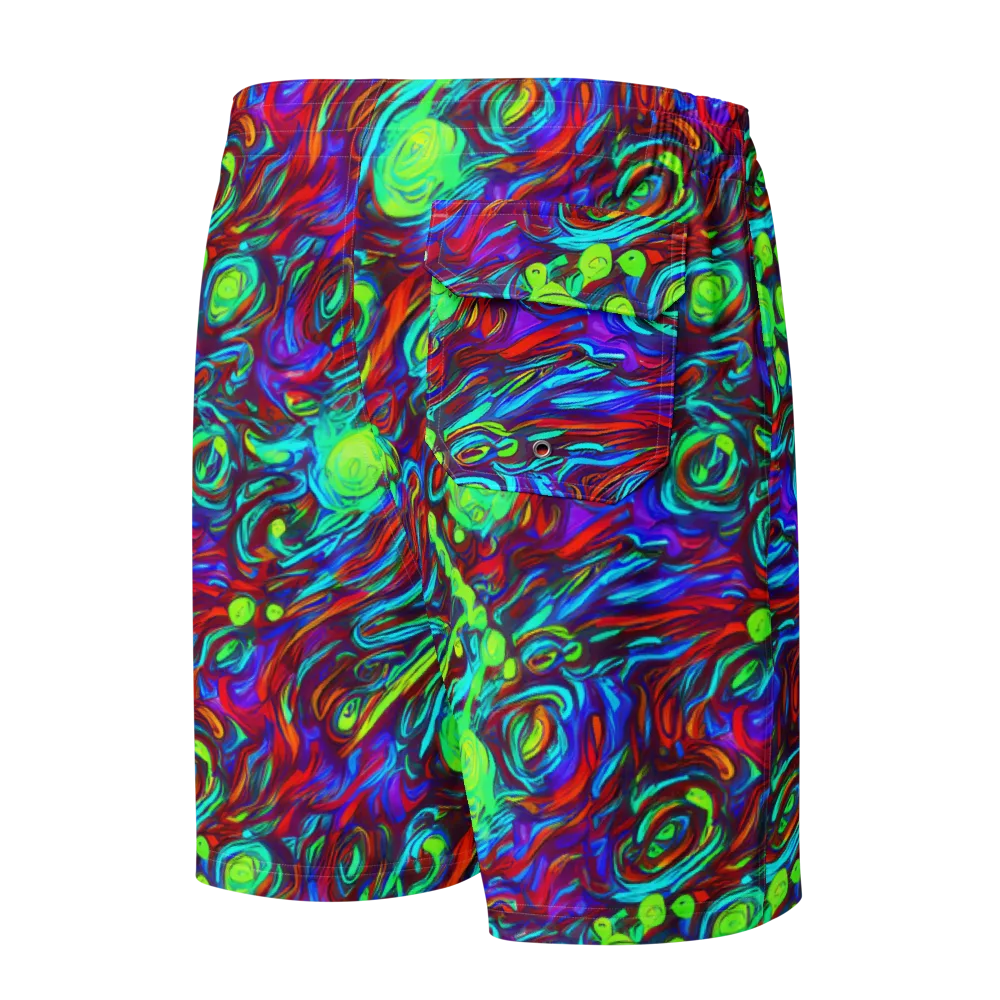 Limewave on Men's Board Shorts — Back